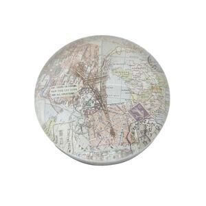Eiffel Tower France Street Road Map Glass Round Dome Paperweight OfficeDeskDecor